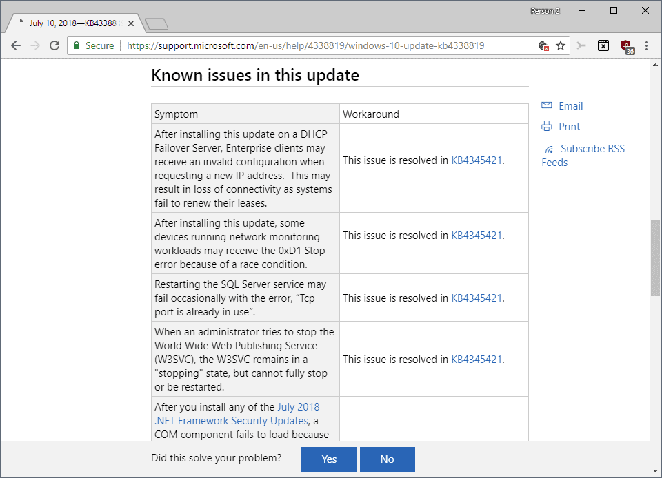 windows update issues