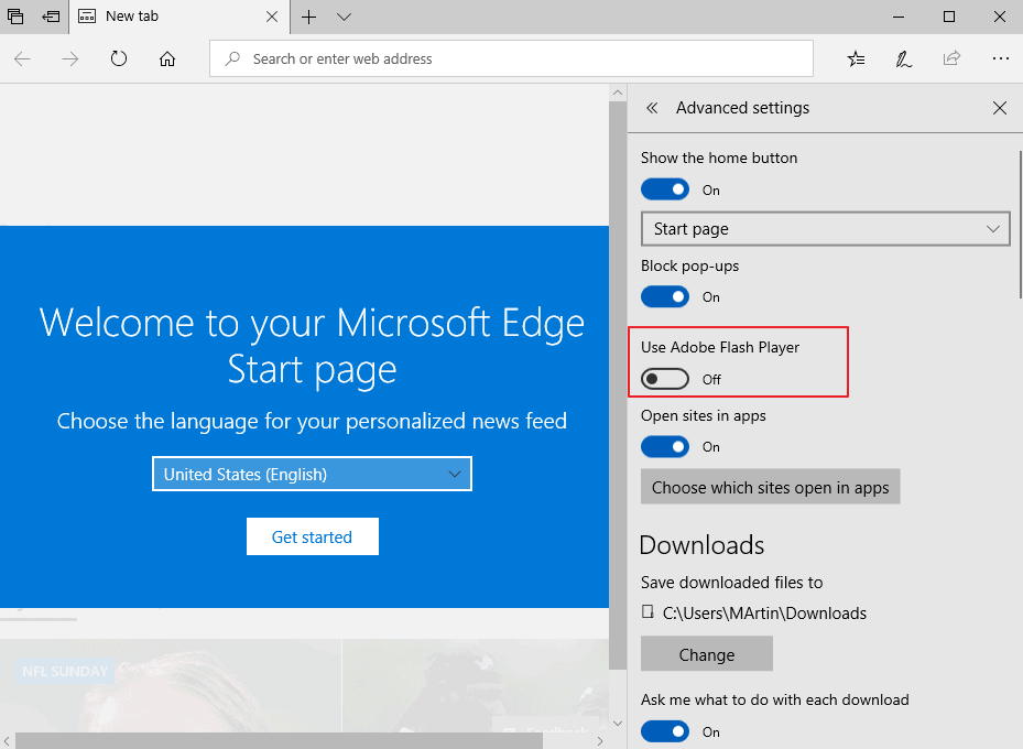 microsoft edge home page group policy