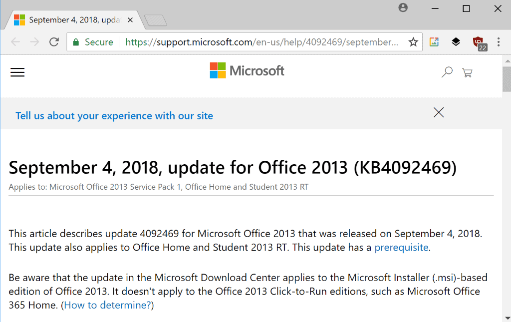 office 2013 september 2018