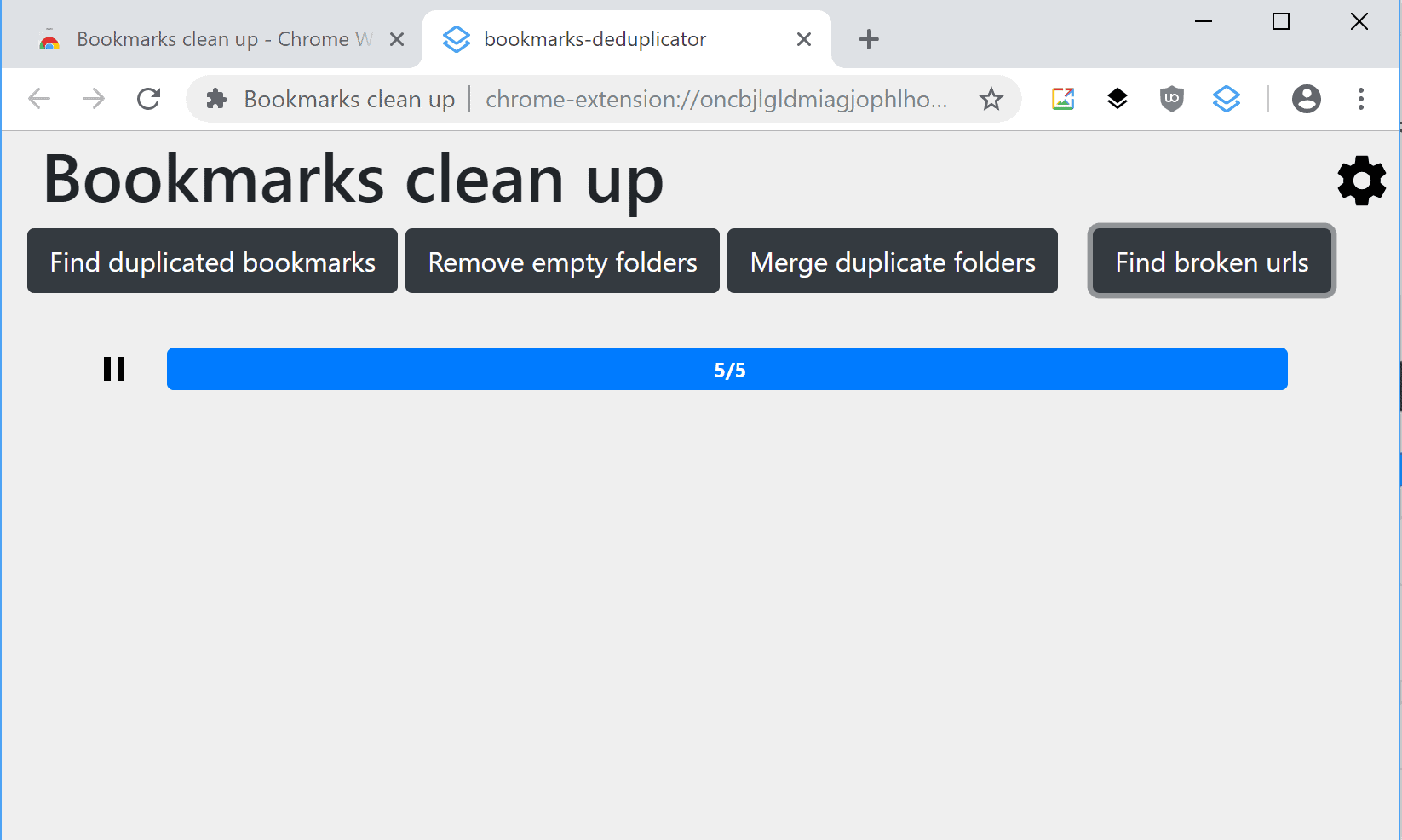 bookmarks clean up