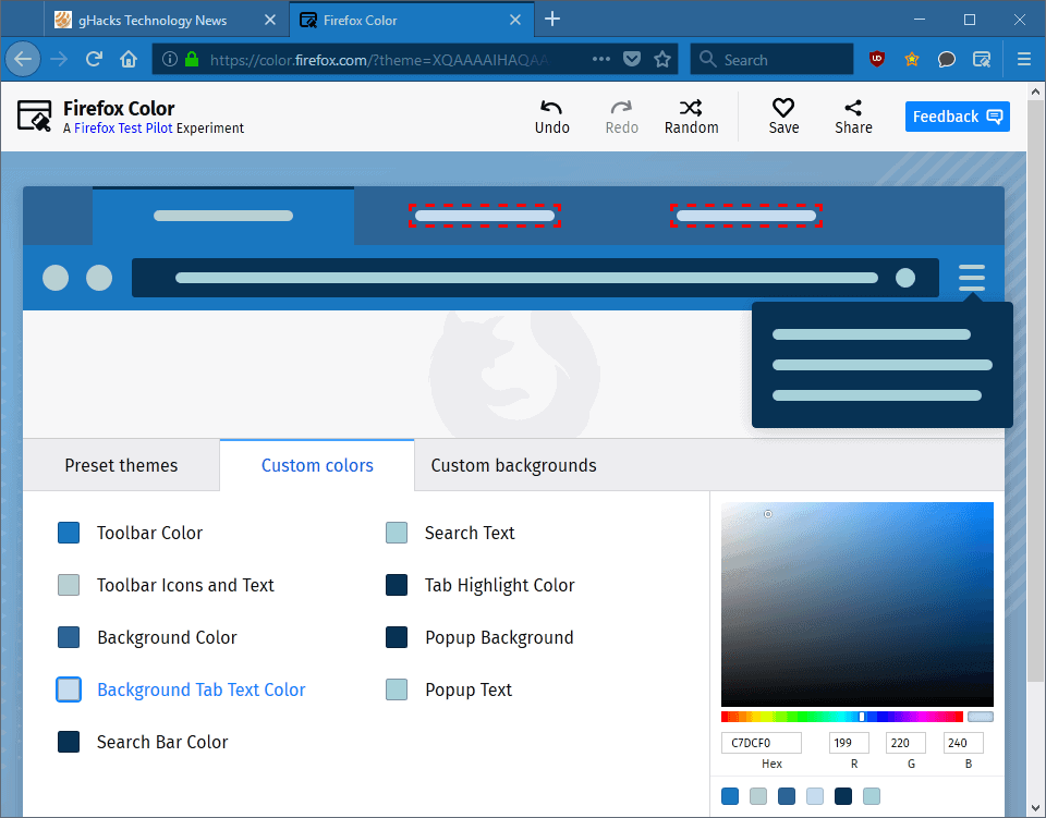 Style Firefox with Firefox Color version 2