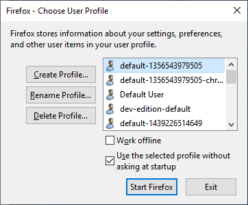 firefox profiles