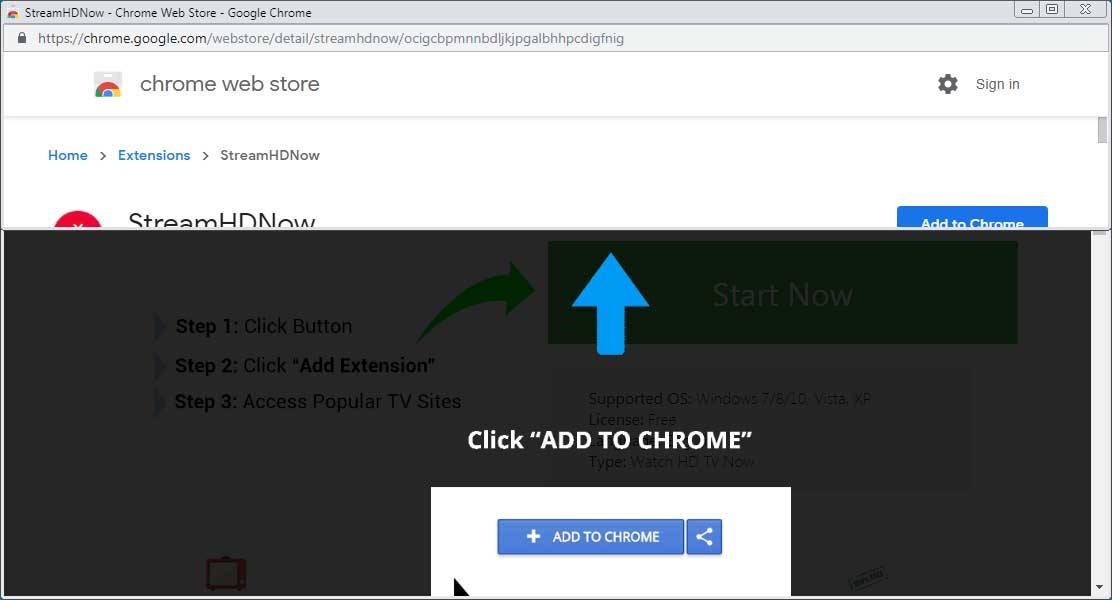 integrated chrome store window