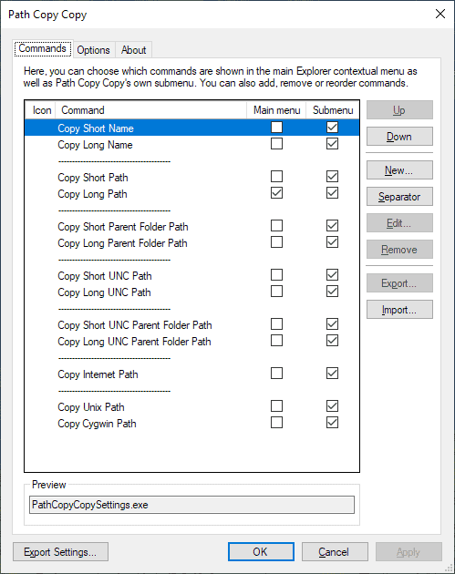 path copy copy options