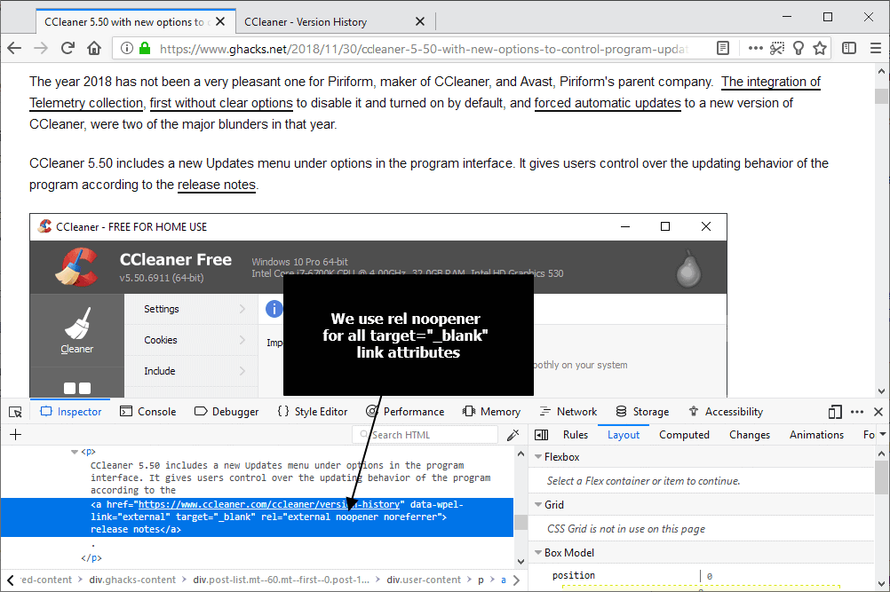 Firefox 79 makes some links more secure