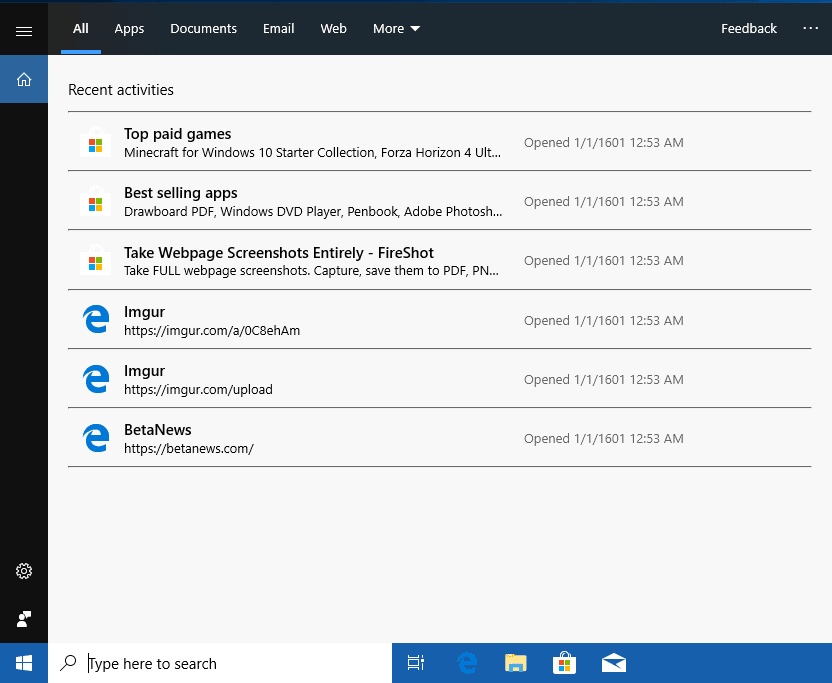 windows 10 1903 search