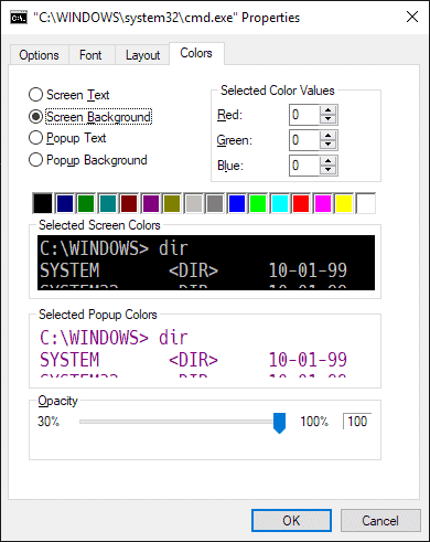 how to reduce page size in command prompt