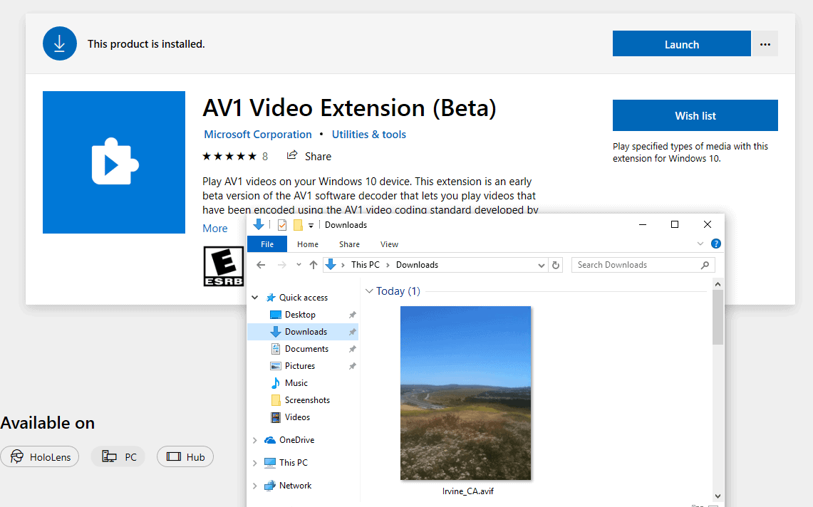 avif image windows 10