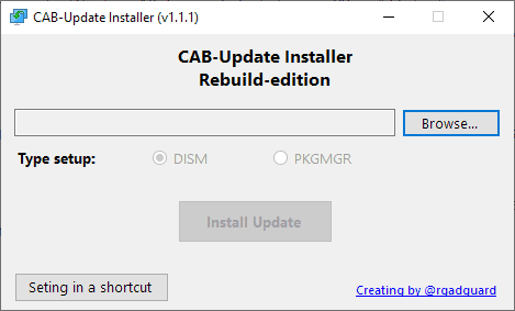 Cab Update Installer for Windows