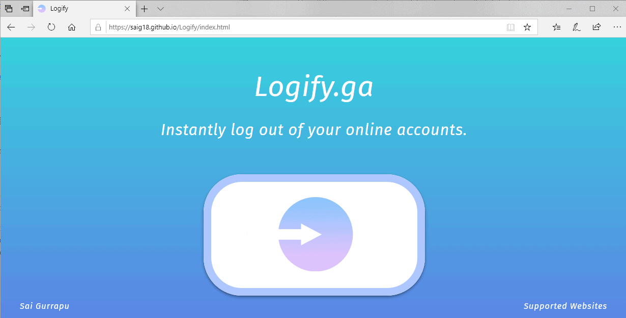 Logify: log out of Internet services at once