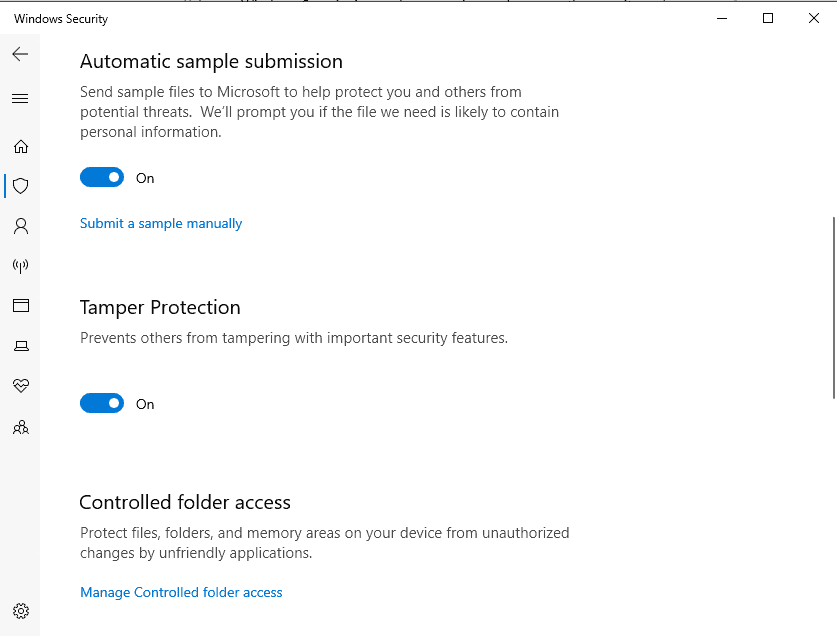 tamper protection windows 10