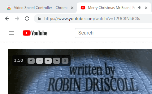 video speed controller chrome