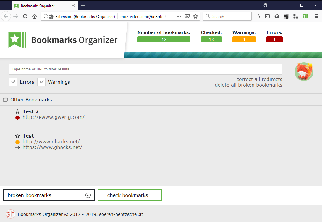 bookmark organizer 3.0