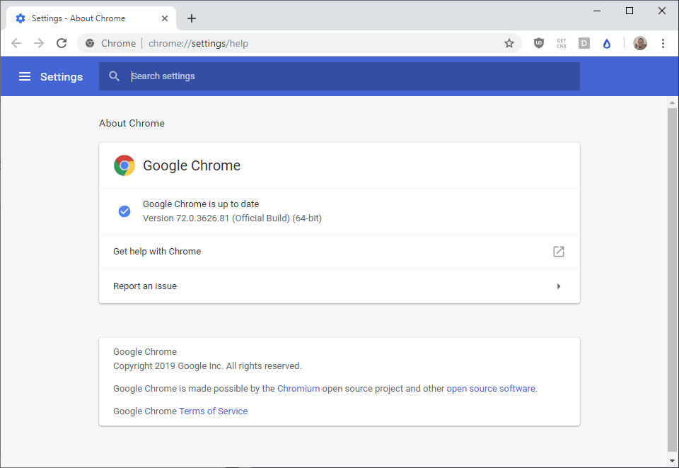 chrome 72.0