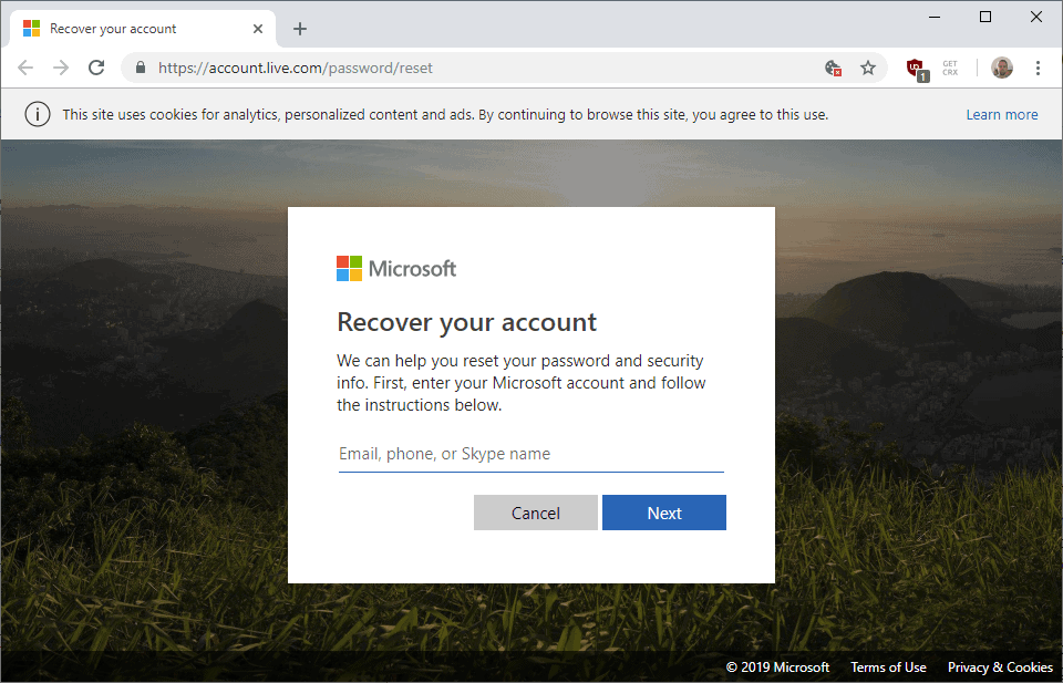 find microsoft password windows 10