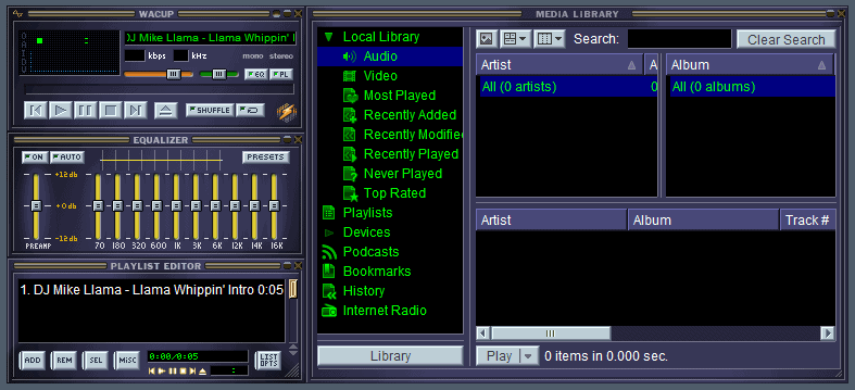 wacup winamp audio