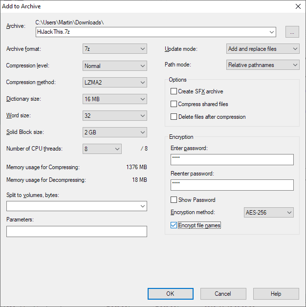 7-zip encryption 7z