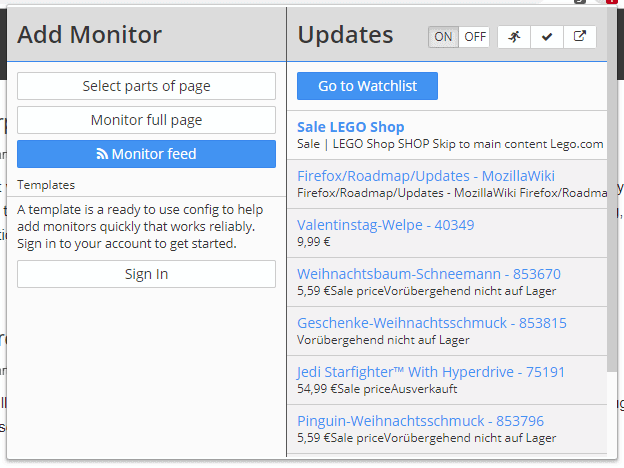 distill web monitor