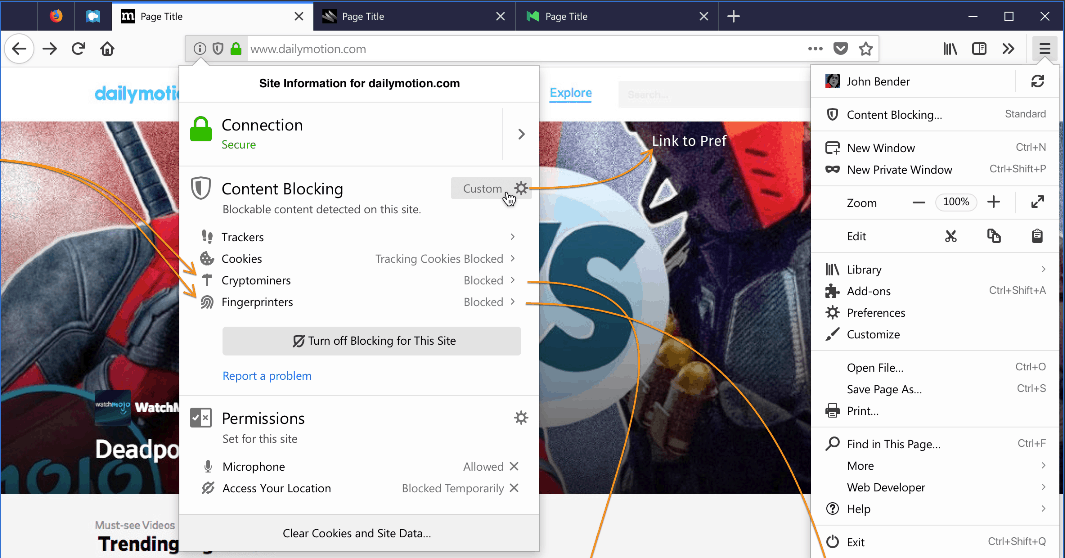 Firefox 67: Cryptomining and Fingerprinting protection
