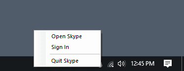 quit skype
