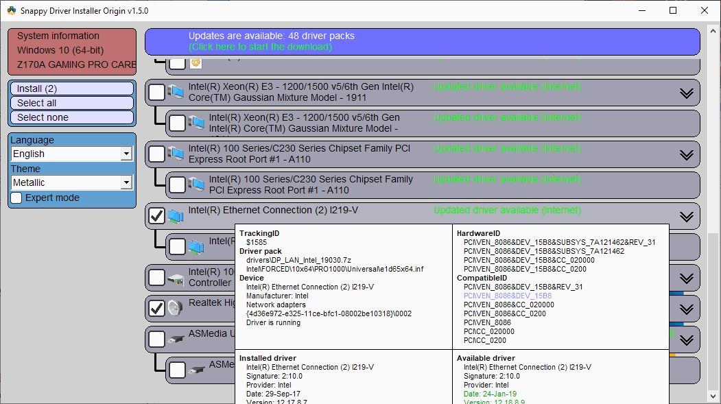 driver comparison