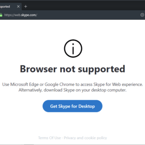 firefox opera not supported skype