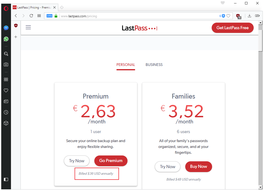 lastpass price increase