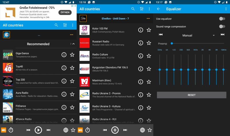 pcradio low speed internet stream