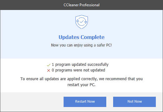 updates complete