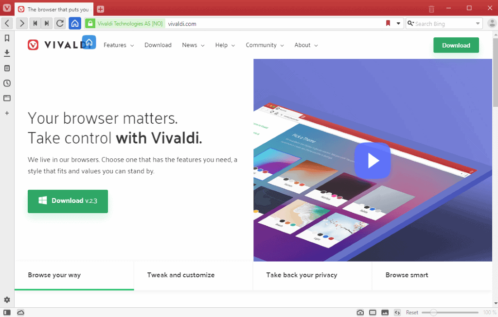 vivaldi drag toolbar icons