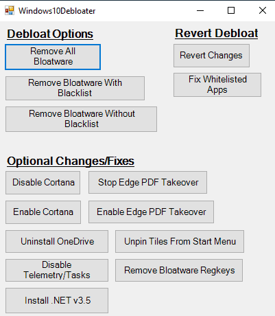 components of previous versions windows 10