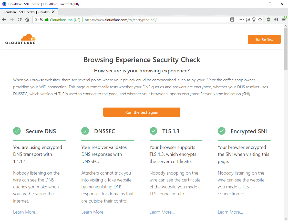 browsing experience security check