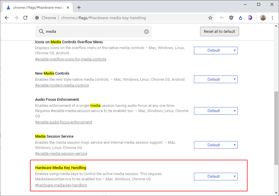 chrome-multimedia hardware key handling