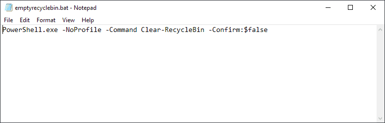 powershell delete recycle bin files