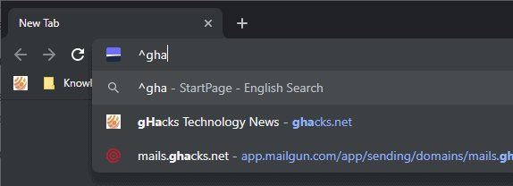 chrome-return-only browsing history results