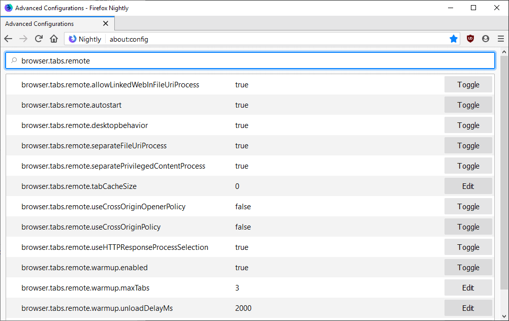 firefox multi process cant disable