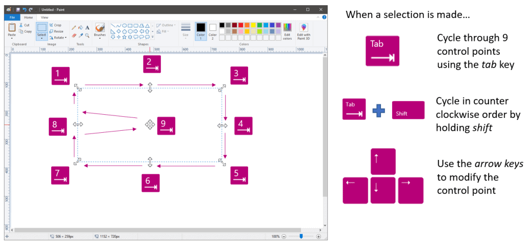 microsoft paint keyboard