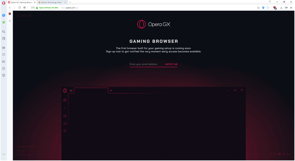 Opera launches Opera GX, a browser for gamers - gHacks Tech News