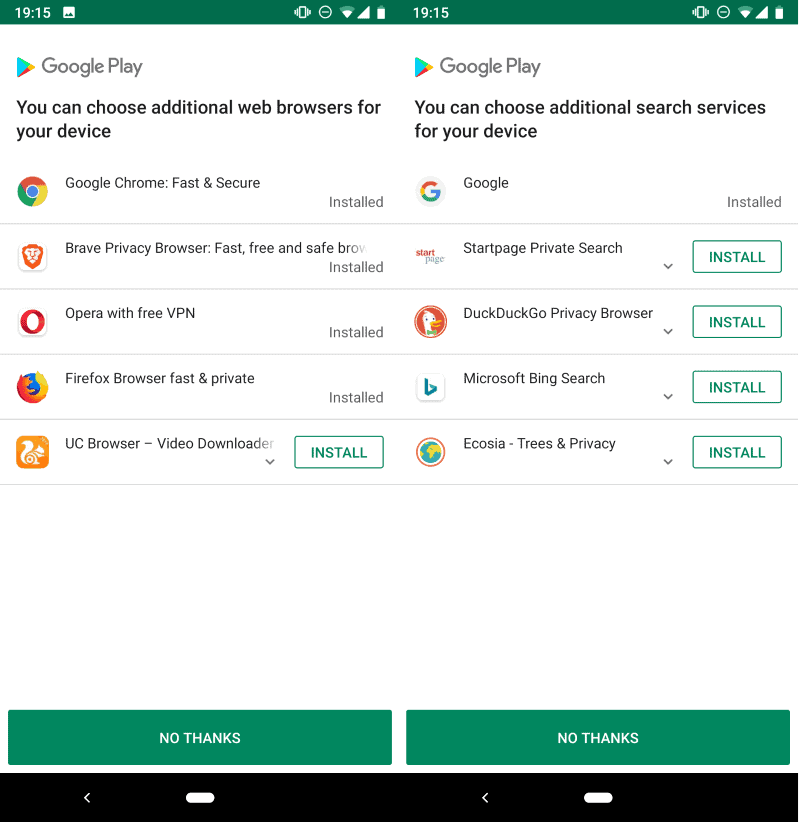 android browser choice screen