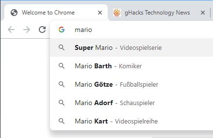 chrome no images suggestions search