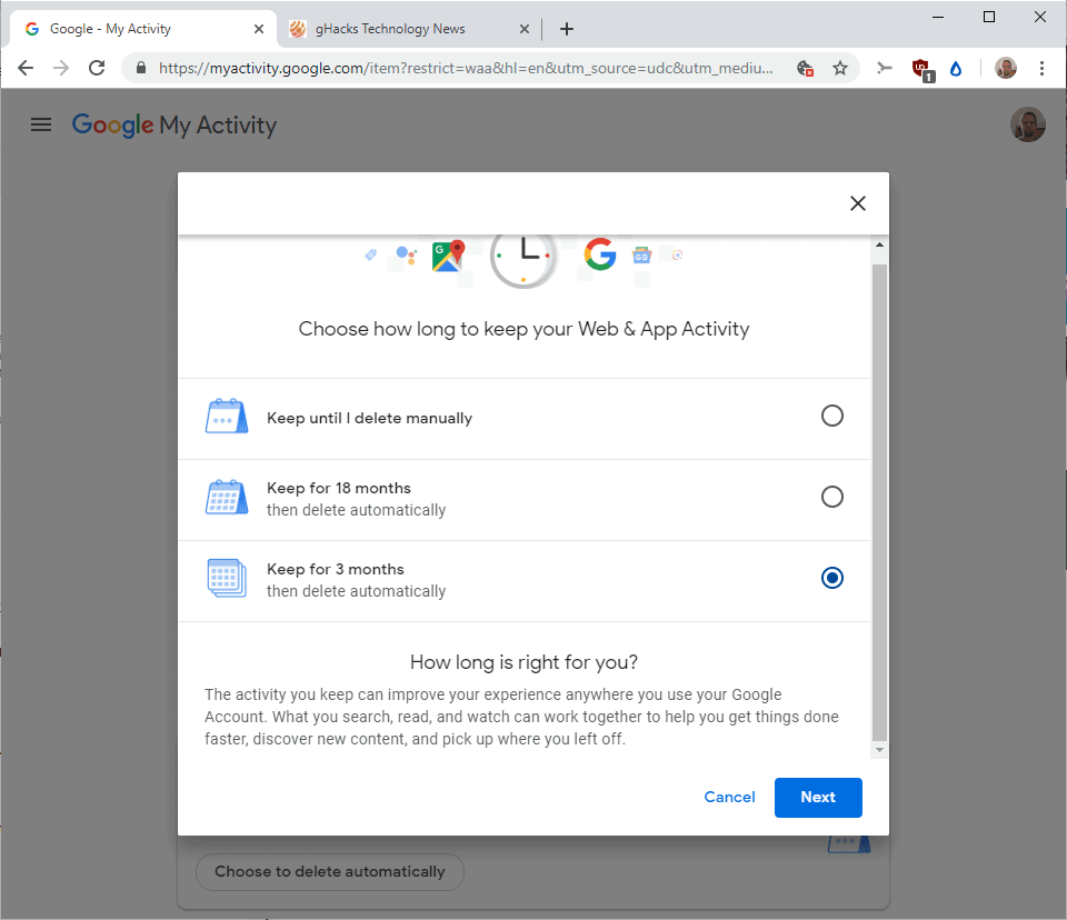 Web & App Activity at Google
