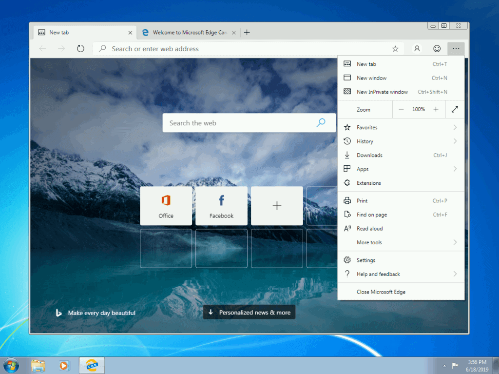 Microsoft Edge Chromium for Windows 7 and 8.1 released