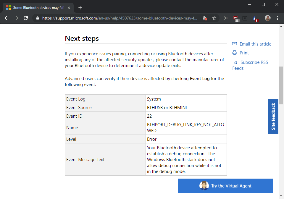 windows bluetooth pairing issue