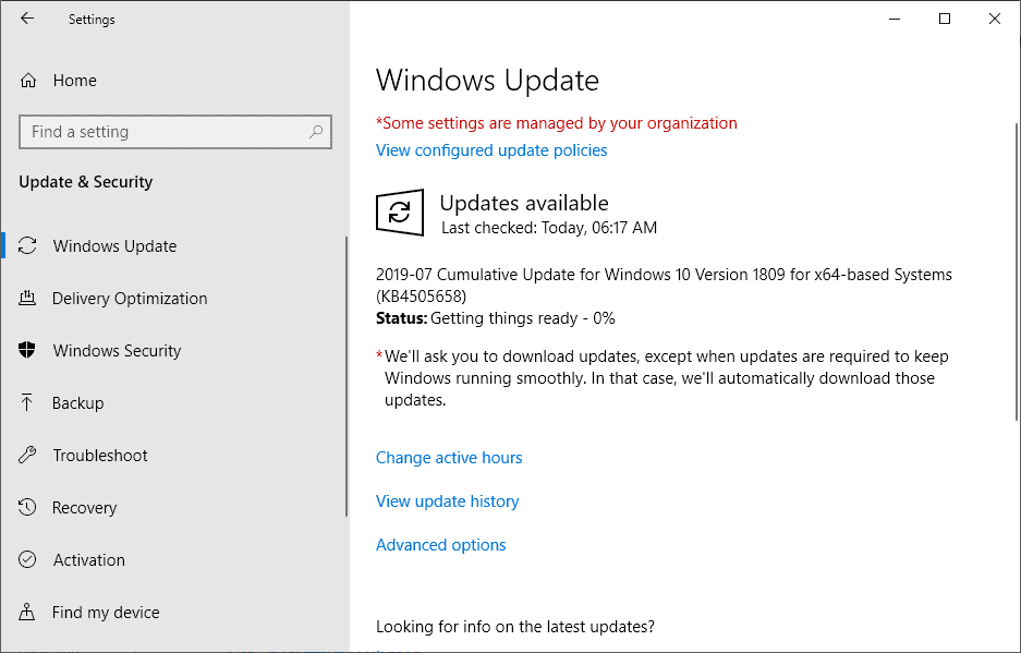 KB4505658 update windows 10