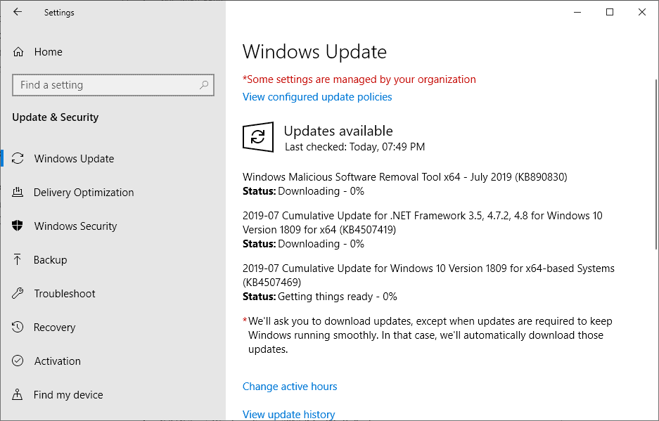 microsoft windows security updates july 2019