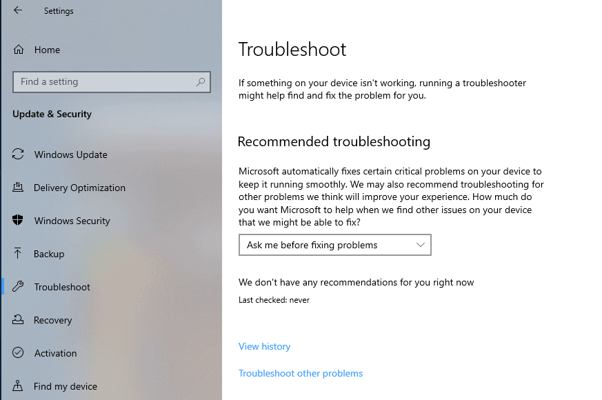 [Image: recommended-troubleshooting.png]