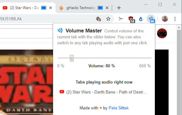 volume master chrome