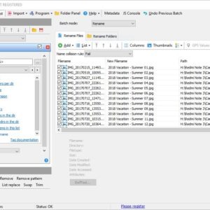 Advanced Renamer is a free batch renaming utility for Windows