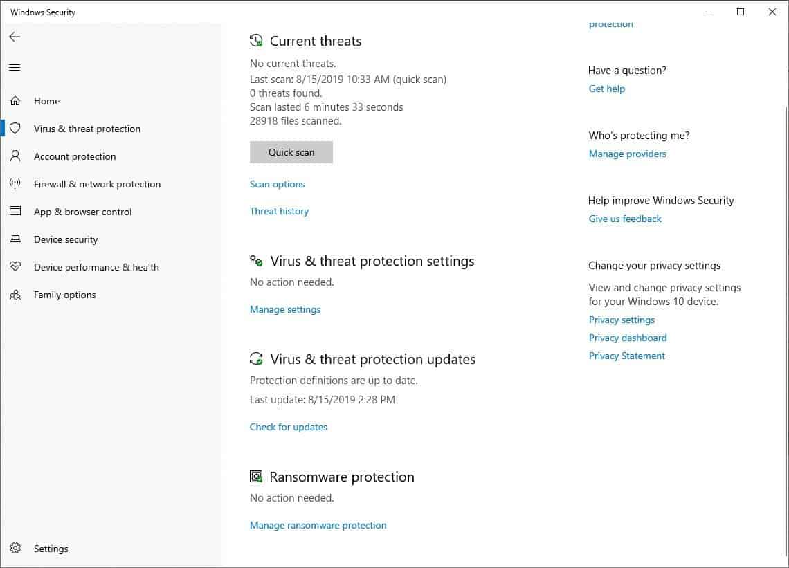 How to enable Ransomware Protection