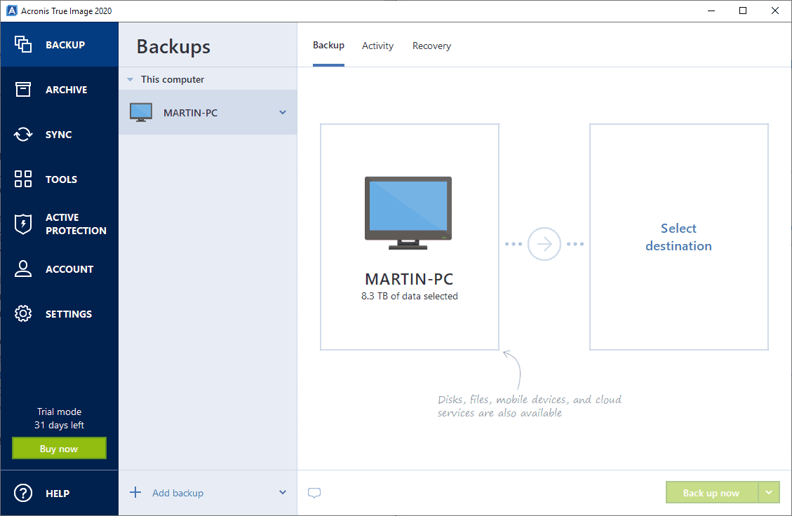 A look the backup software Acronis True Image 2020 - Tech News